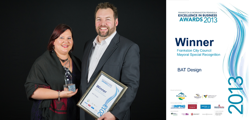 Frankston & Mornington Peninsula Excellence in Business Awards 2013 Receiving our award at the presentation night